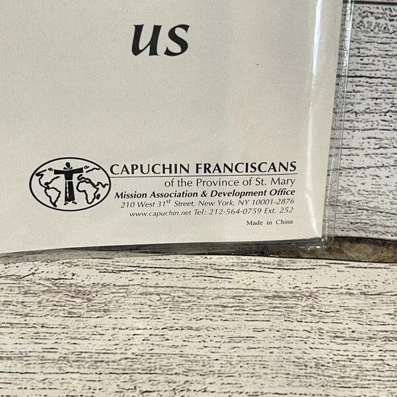 Pray For Us St. Anthony Silver Tone Pendant Necklace Medal Oval Friars New York - Picture 4 of 4